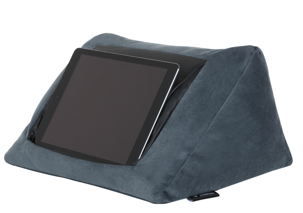 iCushion Velvet Tablet & iPad Stand – Blue Grey